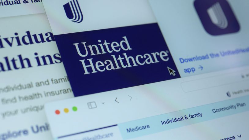 FILE - Pages from the United Healthcare website are displayed on a computer screen, Feb. 29, 2024, in New York. UnitedHealth Group trounced first-quarter expectations even as costs from a cyberattack to its Change Healthcare business ate into its performance. The health care giant also Tuesday, April 16, that care patterns in the year’s first quarter met its expectations after soaring medical costs at the end of last year surprised Wall Street. (AP Photo/Patrick Sison, File)