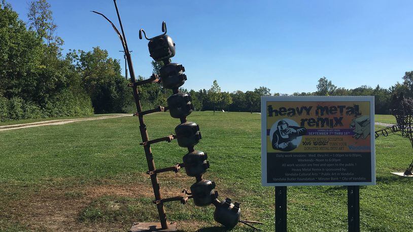 This metal sculpture was the most recent art piece added to the Vandalia Art Park. CONTRIBUTED