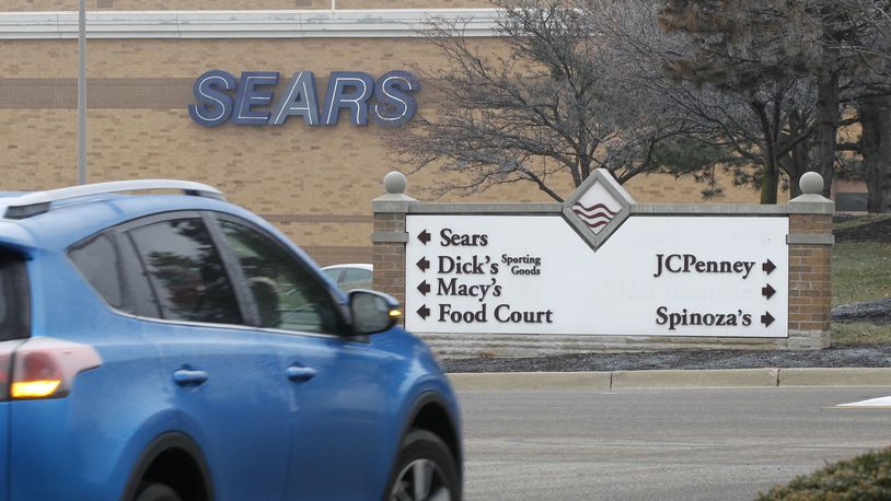 The closed Sears location at the Mall at Fairfield Commons will be filled with a furniture retailer and an entertainment destination next year. TY GREENLEES / STAFF