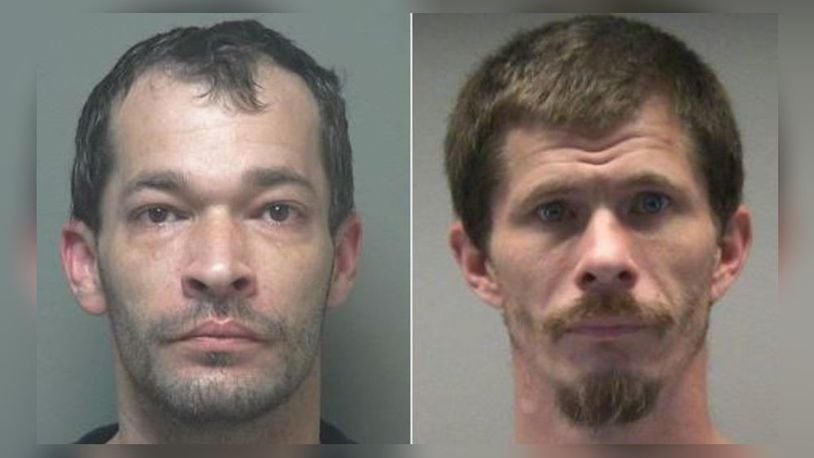 Miami County Sheriff's detectives are seeking two theft suspects on outstanding warrants, Eric Coe, left, and Brian Murray.