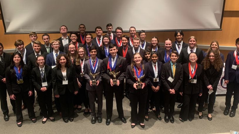 The Oakwood High School Academic Decathlon team is heading to the national competition to defend its divisional title again. CONTRIBUTED