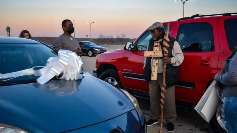 The Englewood community came together to buy a car for Freeman Foster known as the man with the cross.