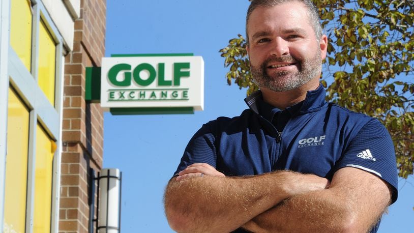 Jason Fryia, owner of Golf Exchange, stands at his new location at 3647 Rigby Road,  Austin Landing. The business is set to open in November. MARSHALL GORBY\STAFF