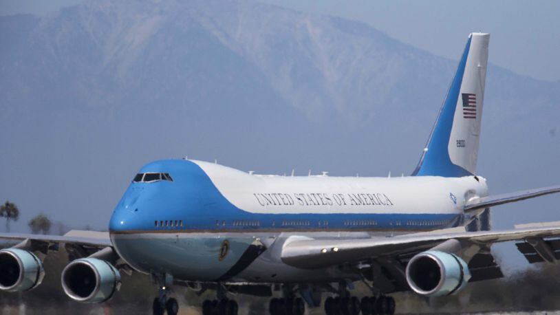 Air Force One in Los Angeles, Calif. on Wednesday, July 23, 2014. (Jabin Botsford/Los Angeles Times/TNS)