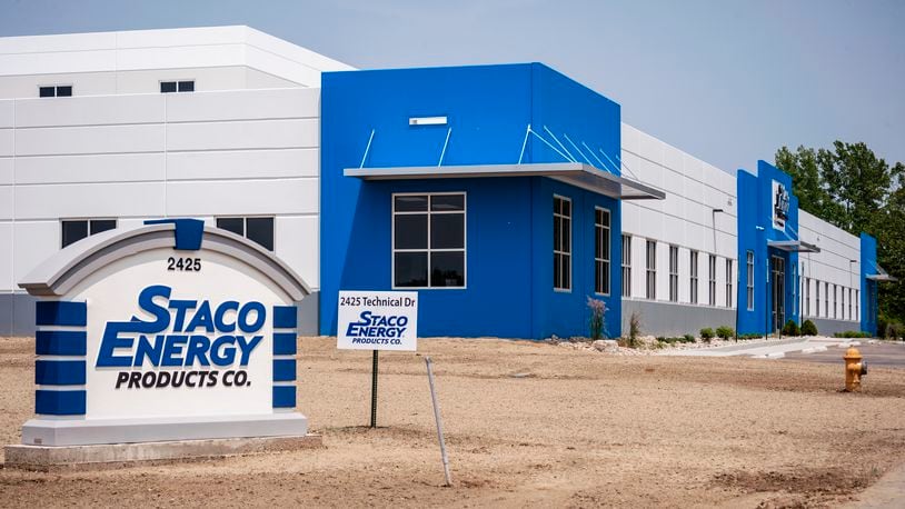 Staco Energy Products in Miamisburg plans to expand its facility by 40,000 square feet by next June. The construction is necessitated by the company's growth, officials said. CONTRIBUTED