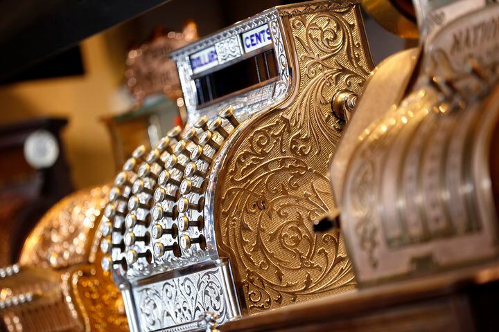 NCR cash registers styled in elegant artistry
