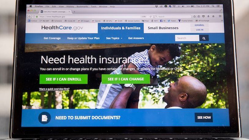 The HealthCare.gov website, where people can buy health insurance, is displayed on a laptop screen in Washington, Thursday, Feb. 9, 2017. (AP Photo/Andrew Harnik)