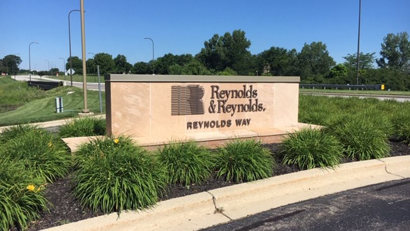 An entrance to the Reynolds and Reynolds campus off Research Boulevard in Kettering. THOMAS GNAU/STAFF
