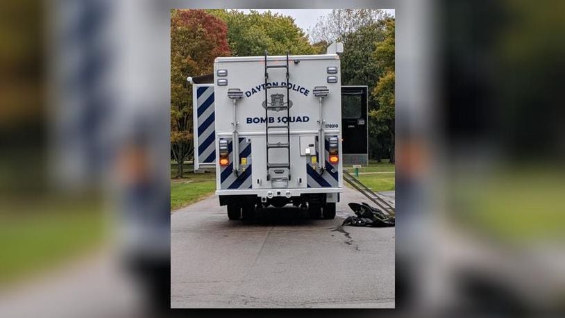 Dayton Bomb Squad responded Oct. 27 to a bomb threat in the 3000 block of Bell Drive in Fairborn. No explosive device was found.