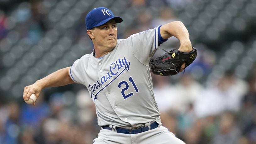 SEATTLE, WA - JUNE 18: Starter Homer Bailey #21 of the Kansas City Royals delivers a pitch during the first inning of a game against the Seattle Mariners at T-Mobile Park on June 18, 2019 in Seattle, Washington. (Photo by Stephen Brashear/Getty Images)