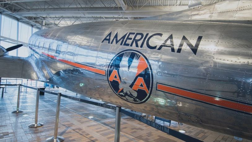 A restored DC-3 aircraft is on display at the American Airlines C.R. Smith Museum in Fort Worth, Texas, which recently re-opened after a renovation. (C.R. Smith Museum/TNS)
