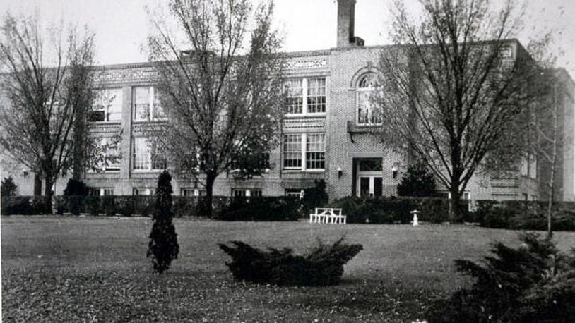 1955 - Built in 1921, all 12 grades attended this Butler School in the Village of Vandalia (later named Morton Middle School) Photo: Historical Society of Vandalia-Butler