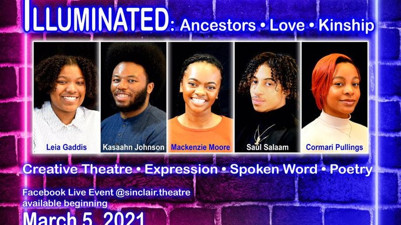 Sinclair Community College’s Theatre Department and Diversity Office presents a virtual presentation of “Illuminated: Ancestors, Love, Kinship." CONTRIBUTED