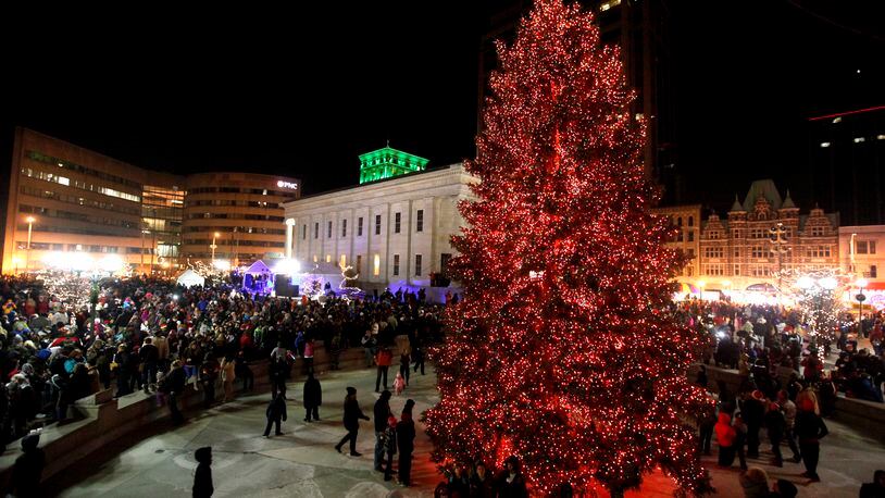 The Dayton Holiday Festival committee is searching for the perfect tree to adorn Courthouse Square and be the centerpiece of the city’s holiday season. LISA POWELL / STAFF