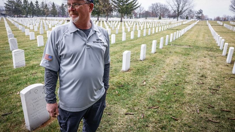 Navy veteran, James Coleman is a graduate of the Montgomery Conty Veterans Court and now works at the Dayton National Cemetery. JIM NOELKER/STAFF