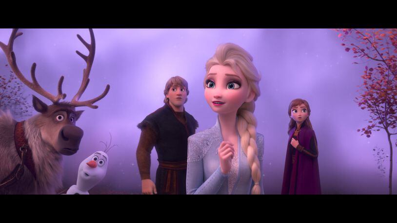 In Walt Disney Animation Studios’ “Frozen 2, Elsa, Anna, Kristoff, Olaf and Sven journey beyond of Arendelle in search of answers. Featuring the voices of Idina Menzel, Kristen Bell, Jonathan Groff and Josh Gad, “Frozen 2” opened November 22.