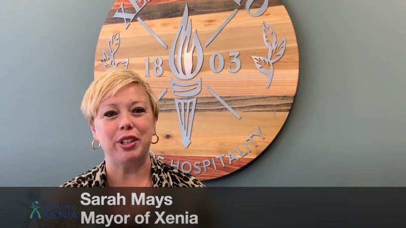Xenia Mayor Sarah Mays speaks in a video urging Greene County residents to be safe this holiday season.