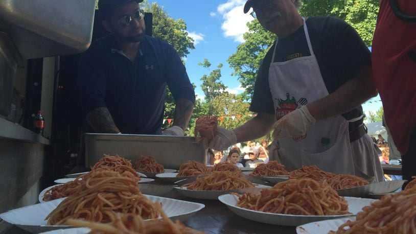 Italian Fall Festa includes a spaghetti eating contest.