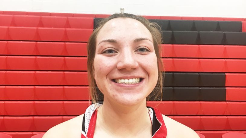 Franklin junior forward Kaylee Harris is averaging 3.4 points and 5.5 rebounds per game this season for the Wildcats, who will face Valley View in a Division II regional semifinal at Springfield on Tuesday night. RICK CASSANO/STAFF