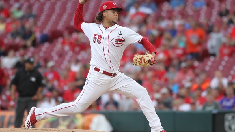 Reds starter Luis Castillo pitches against the Astros on Monday, June 17, 2019, at Great American Ball Park in Cincinnati. David Jablonski/Staff