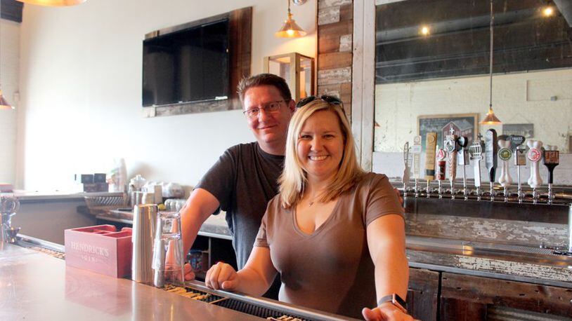 Jennifer Dean and Forrest Williams are opening Mudlick Tap House in downtown Dayton. AMELIA ROBINSON/STAFF