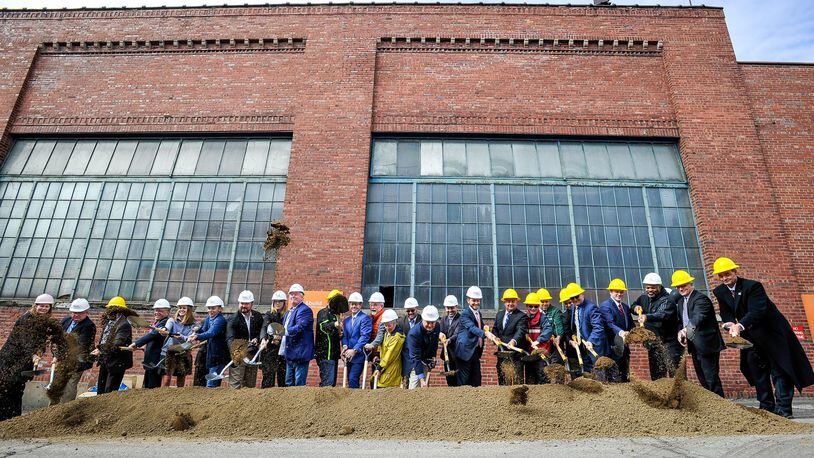 A groundbreaking ceremony was held for Spooky Nook at Champion Mill on Oct. 25 in Hamilton.