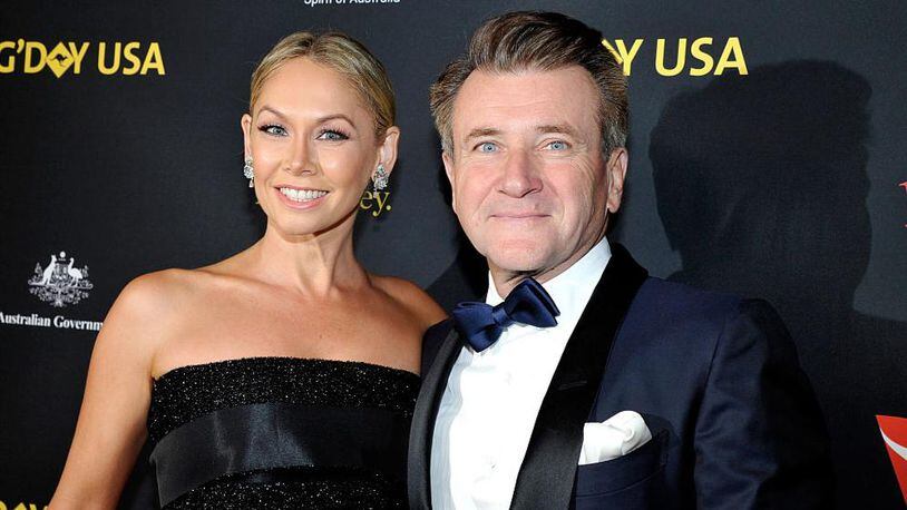Dancer Kym Johnson (L) and TV personality Robert Herjavec are expecting twins.