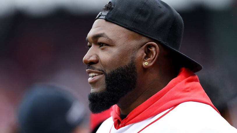 FILE PHOTO: David Ortiz looks on before the Red Sox home opening game at Fenway Park on April 09, 2019. Ortiz has hired a former Boston Police Commissioner to investigate a Dominican Republic shooting that left Ortiz wounded.