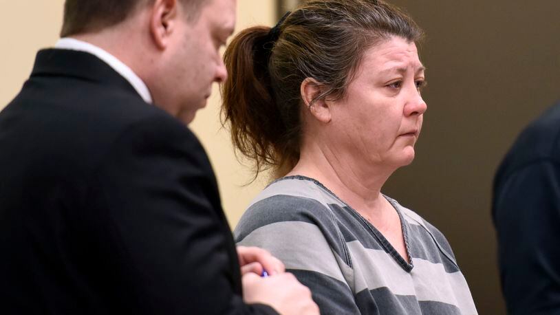 Middletown police say Dawn Shearer, 46, shot her ex-husband, Anthony Tony Shearer, 45, at least once in the head, then confessed to the crime during a 911 call. NICK GRAHAM/STAFF