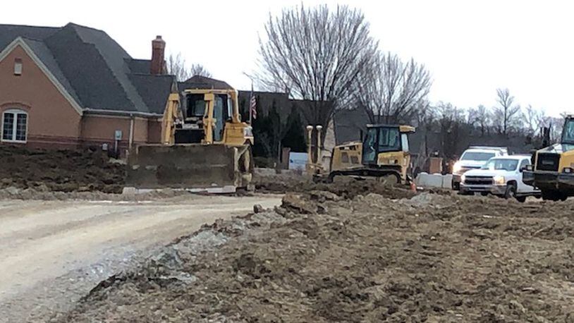 The extension of Vienna Parkway to Ohio 741 is expected to be completed this year. The 650-foot project is thought to be a favorable move for the future of the Rivendell subdivision proposal. NICK BLIZZARD/STAFF