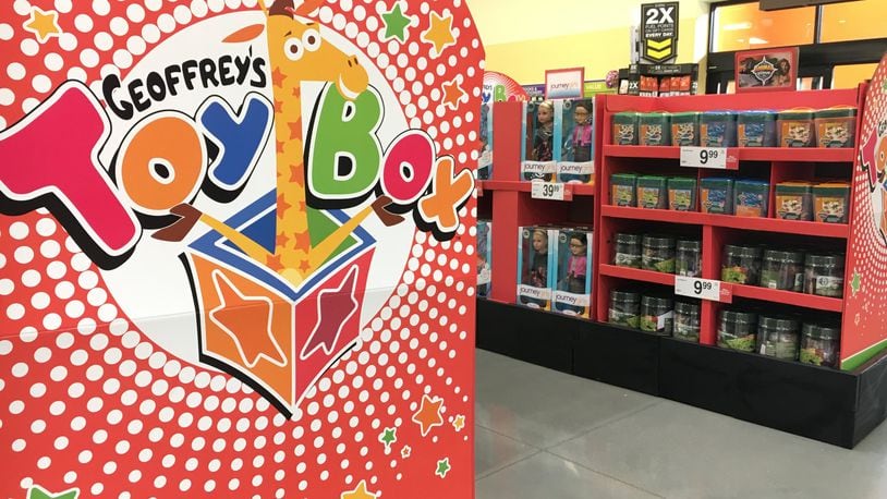 Kroger Marketplace stores will sell previously exclusive to Toys “R” Us toys in a partnership with Geoffrey’s Toy Box this year. STAFF PHOTO / HOLLY SHIVELY