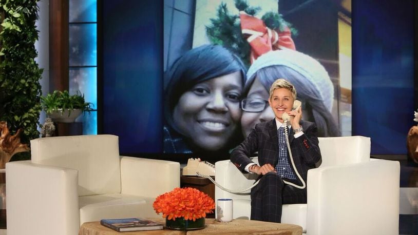 Ellen DeGeneres surprised Shantel Smith of Dayton on Wednesday's show. Michael Rozman / Warner Bros.