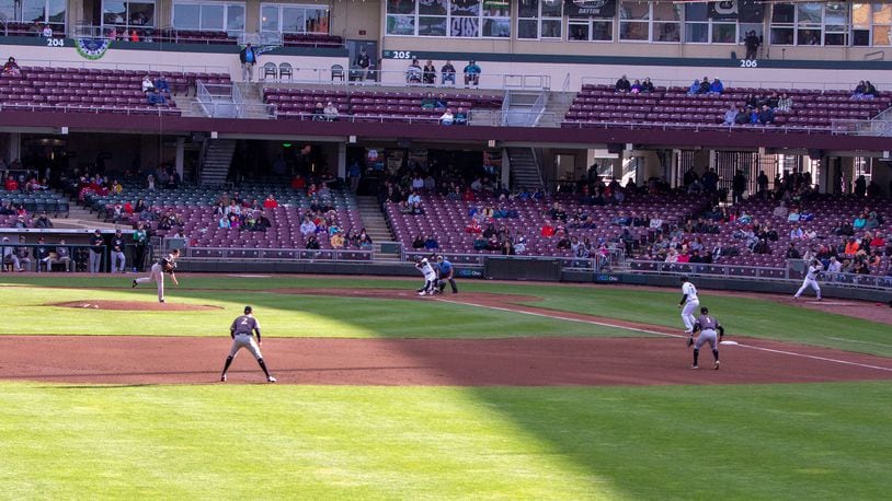 The Dragons play the Quad Cities River Bandits at DayAIr Ballpark on Saturday, May 29, 2021. Jeff Gilbert/CONTRIBUTED