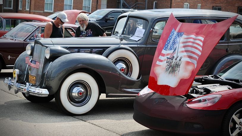 The first Patriot salute car show at the Dayton VA Medical Center Saturday, Sept. 11, 2021. MARSHALL GORBY\STAFF