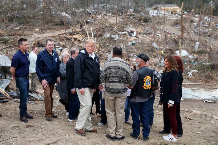 Trump visits Alabama after deadly tornado