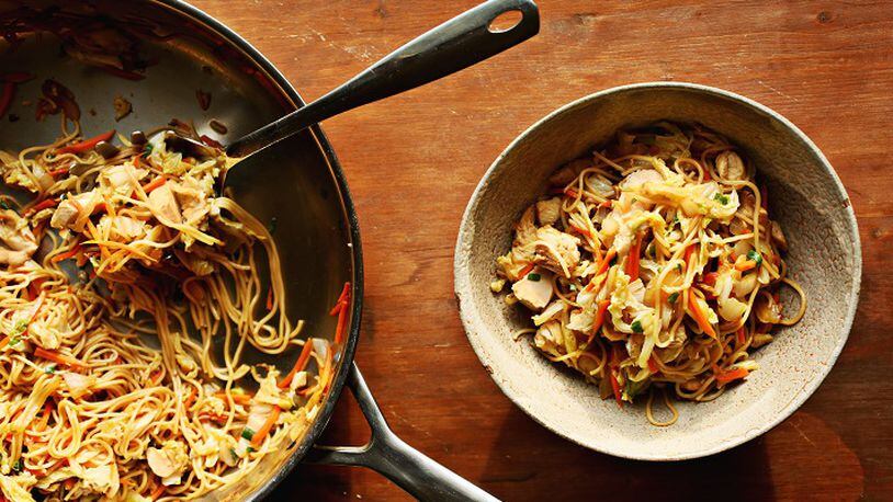 Chicken and Vegetable Lo Mein, and best of all, the recipe lends itself to adaptation. (Juli Leonard/Raleigh News & Observer/TNS)