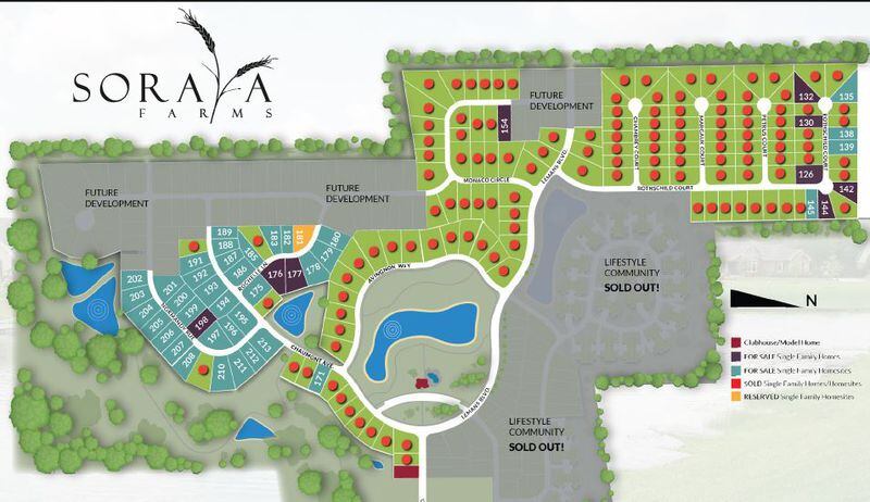 This is a site map of the Soraya Farms subdivision being developed by Design Homes in Clearcreek Twp. CONTRIBUTED/DESIGN HOMES