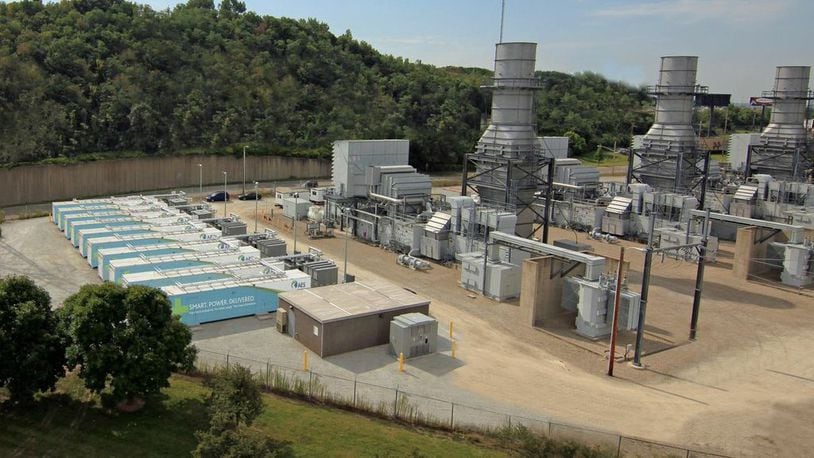 DP&L’s battery storage facility is at Tait Station, a combustion turbine and diesel generator facility located in Dayton. DP&L could be hit by a new emissions fee. FILE