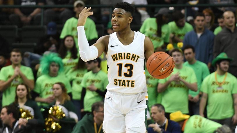 Wright State freshman Malachi Smith during Thursday night’s game vs. Oakland at the Nutter Center. Keith Cole/CONTRIBUTED