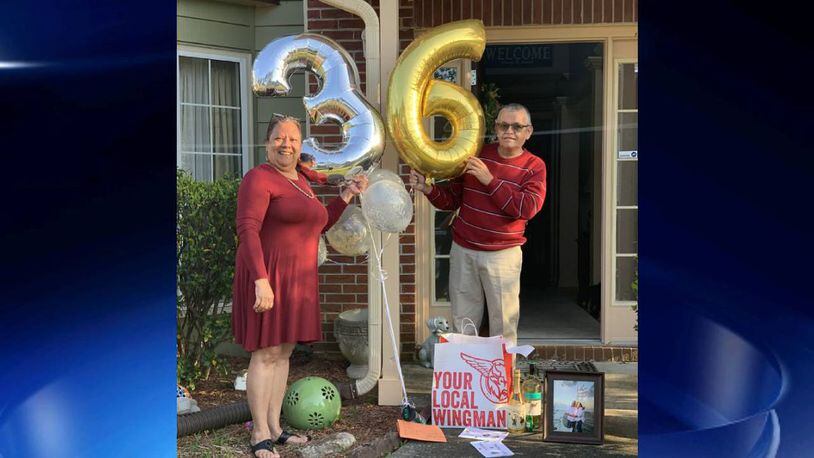 Stephanie Mora said she wanted to do something to  celebrate her parents' anniversary, but knew they would not be able to go out to eat or cook out like they usually do. (Courtesy Stephanie Mora )
