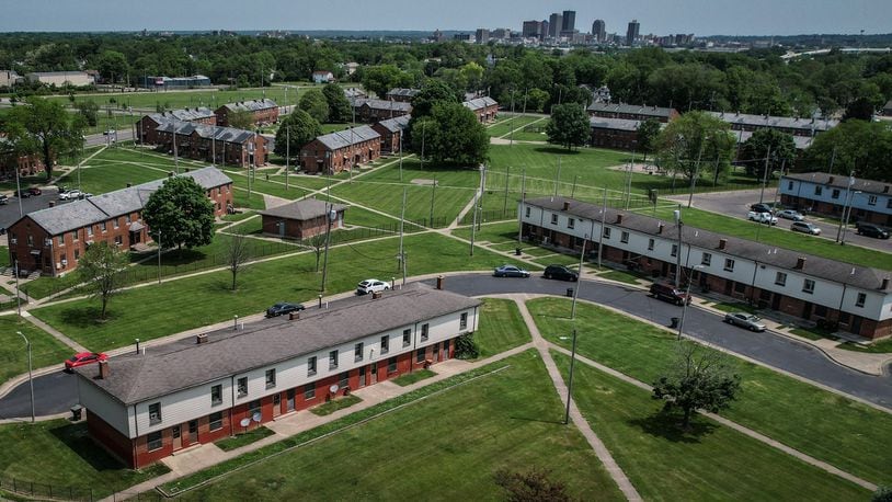 DeSoto Bass Courts public housing along Germantown Street in West Dayton is the largest and oldest public housing development in Dayton. JIM NOELKER/STAFF
