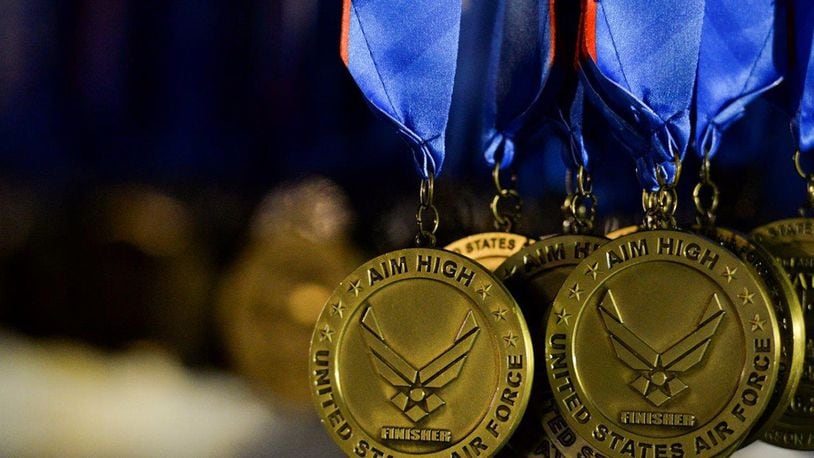 The Air Force Marathon is scheduled for Sept. 21. Now gift registrations for the half and full marathon can be purchased for junior enlisted members stationed at Wright-Patterson Air Force Base. (U.S. Air Force photo/Wesley Farnsworth)