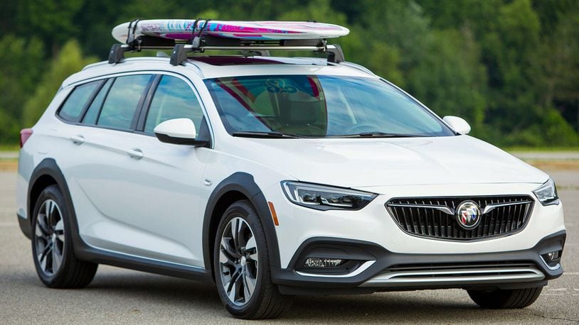 The 2019 Buick Regal TourX crossover comes with a standard 2.0-liter turbocharged four-cylinder engine featuring 250 horsepower and 295 lbs.-ft. of torque. That power is routed to the ground via a standard eight-speed automatic transmission and intelligent AWD with active twin-clutch for greater control on any surface. The engine also comes standard with advanced start/stop technology. Buick photo
