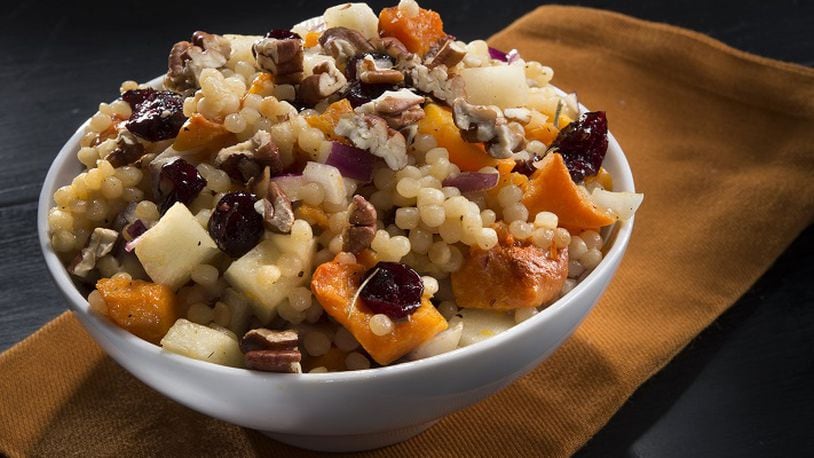 Israeli Couscous With Roasted Butternut Squash pairs the flavors of fall with pearl-shaped Israeli couscous. (Tammy Ljungblad/Kansas City Star/TNS)