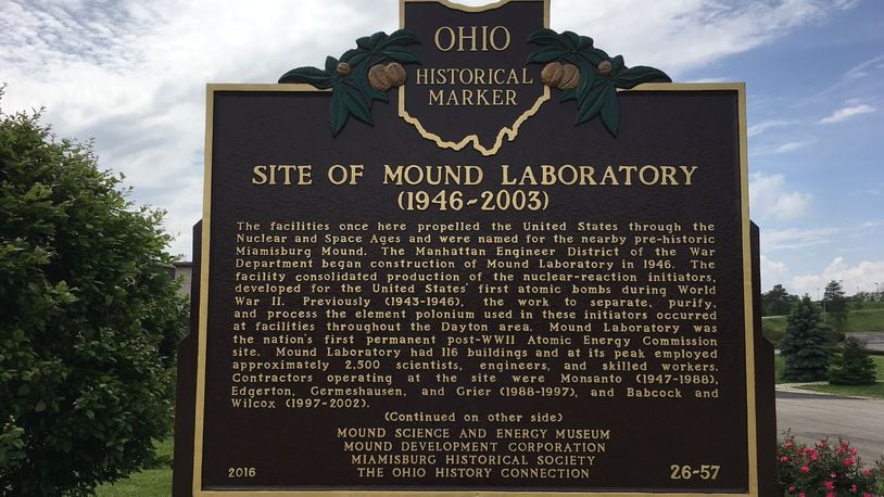 The Department of Energy and the Ohio History Connection were part of the unveiling Thursday at Mound Business Park in Miamisburg. CONTRIBUTED PHOTO