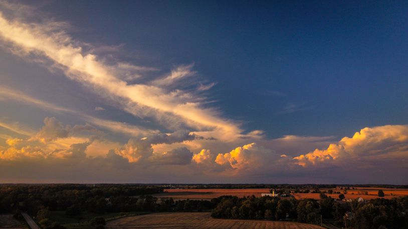 An autumn sky over western Montgomery County. JIM NOELKER/STAFF