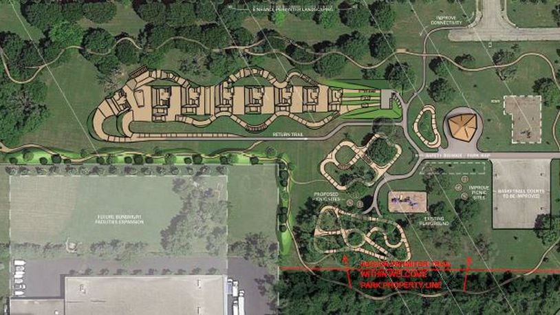 A conceptual design of the bike park at Welcome Park. CONTRIBUTED
