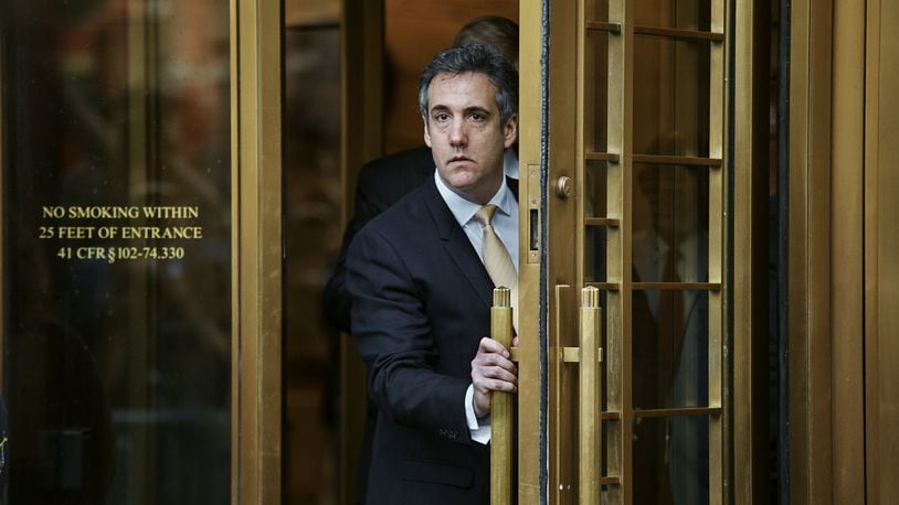 Michael Cohen, President Donald Trump’s personal lawyer and longtime fixer, leaving federal court in New York, Aug. 21, 2018. Cohen pleaded guilty on Tuesday to campaign finance and other charges. The fate of Trump, the man who Cohen said directed him to break the law by making payments to a pornographic film actress and a former Playboy model, rests, in all likelihood, in the political arena and in the halls of Congress. (Andres Kudacki/The New York Times)