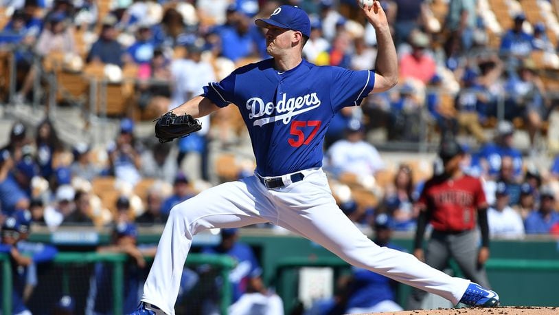 GLENDALE, AZ - MARCH 03: Alex Wood #57 of the Los Angeles Dodgers delivers a pitch in the first inning of the spring training game against the Arizona Diamondbacks at Camelback Ranch on March 3, 2018 in Glendale, Arizona. (Photo by Jennifer Stewart/Getty Images)