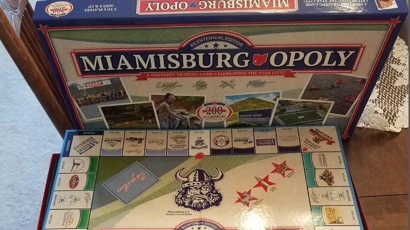A commemorative Miamisburg opoly will be unveiled Tuesday night as the community celebrates its bicentennial with a Founder’s Day dinner. CONTRIBUTED